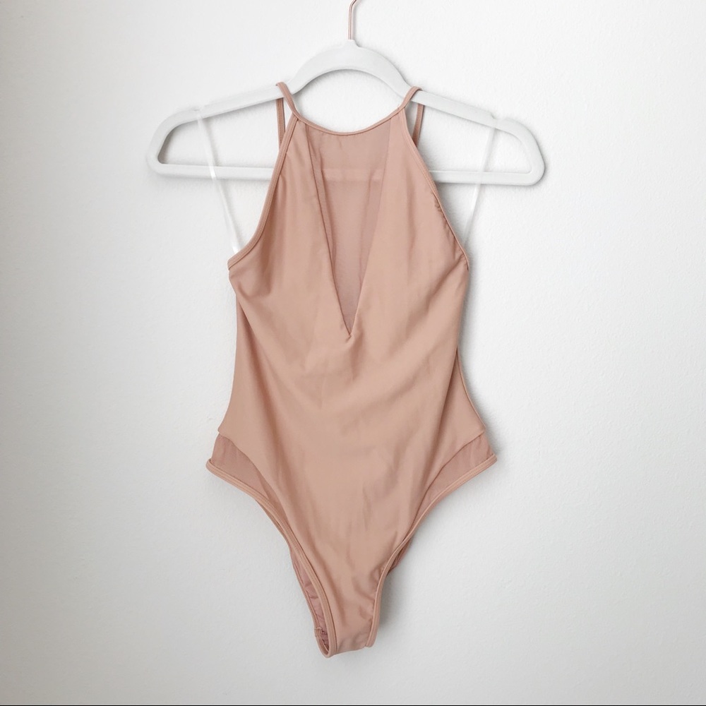 Mesh V-Neck Swimsuit